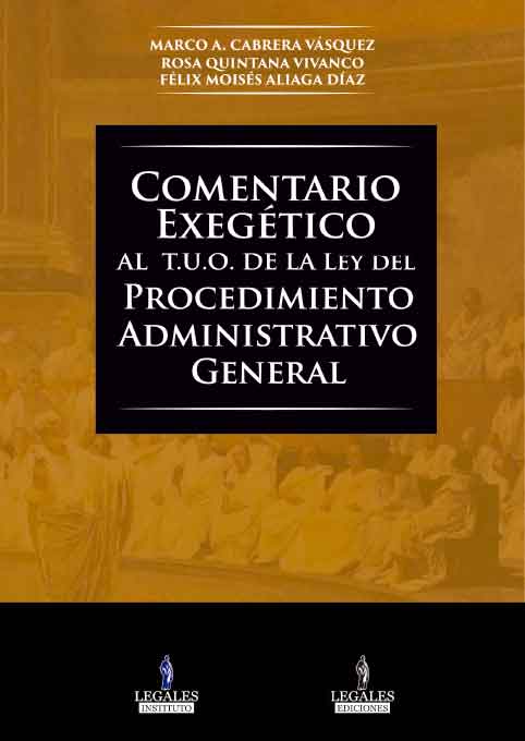 Portada COMENTARIO EXEGï¿½TICO AL TUO DE L A LEY DEL PR OCEDIMIENTO ADMINISTRATIVO GENERAL