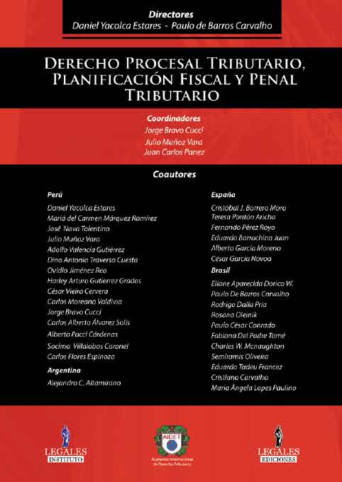 Portada DERECHO PROCESAL TRIBUTARIO, PLANIFICACIï¿½N FISCAL Y PENAL TRIBUTARIO