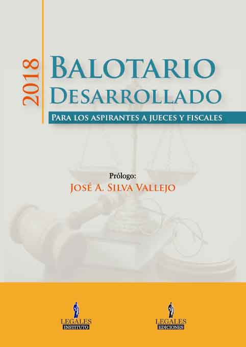 Portada BALOTARIO DESARROLLADO PARA LOS ASPIRANTES A JUECES Y FISCALES 2018